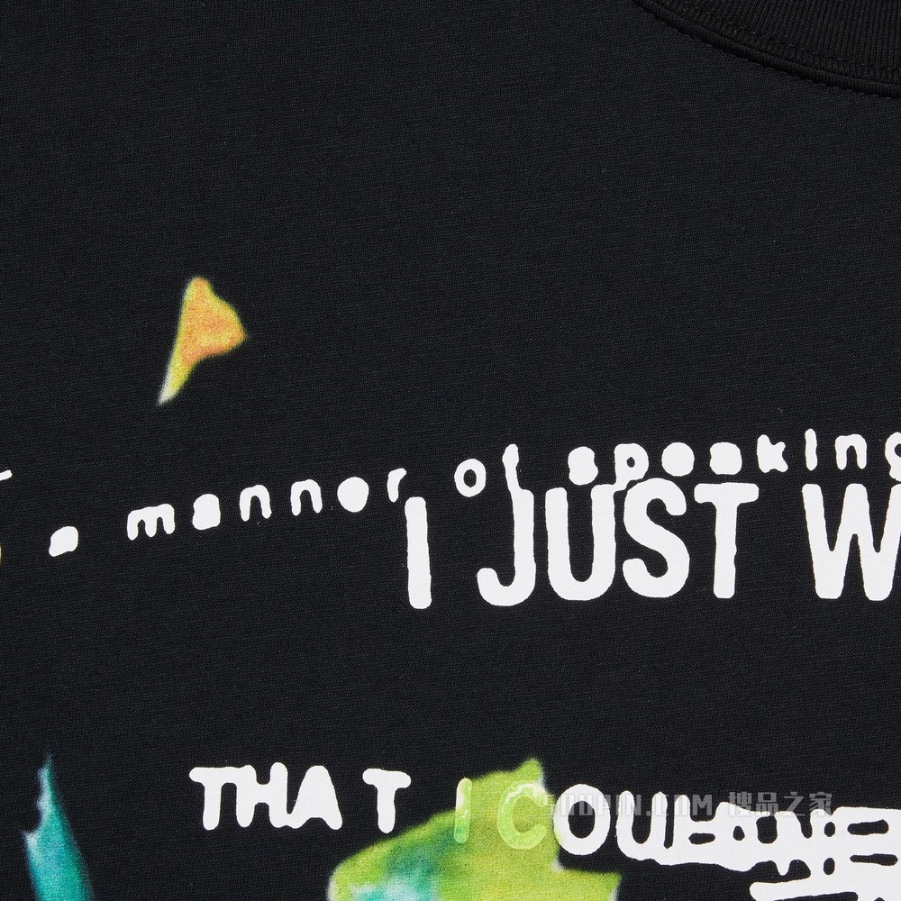 “In a Manner of Speaking”印花T恤 黑色
