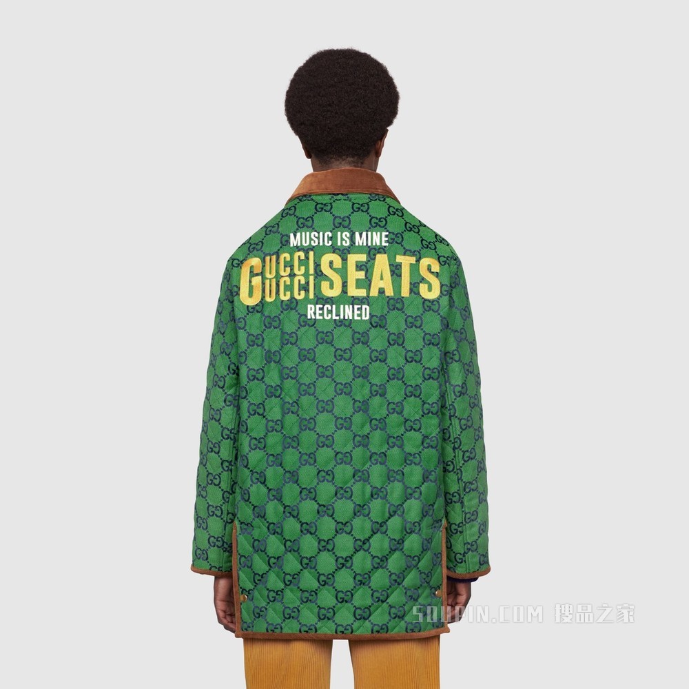 Gucci 100特别系列GG夹克 绿色和蓝色