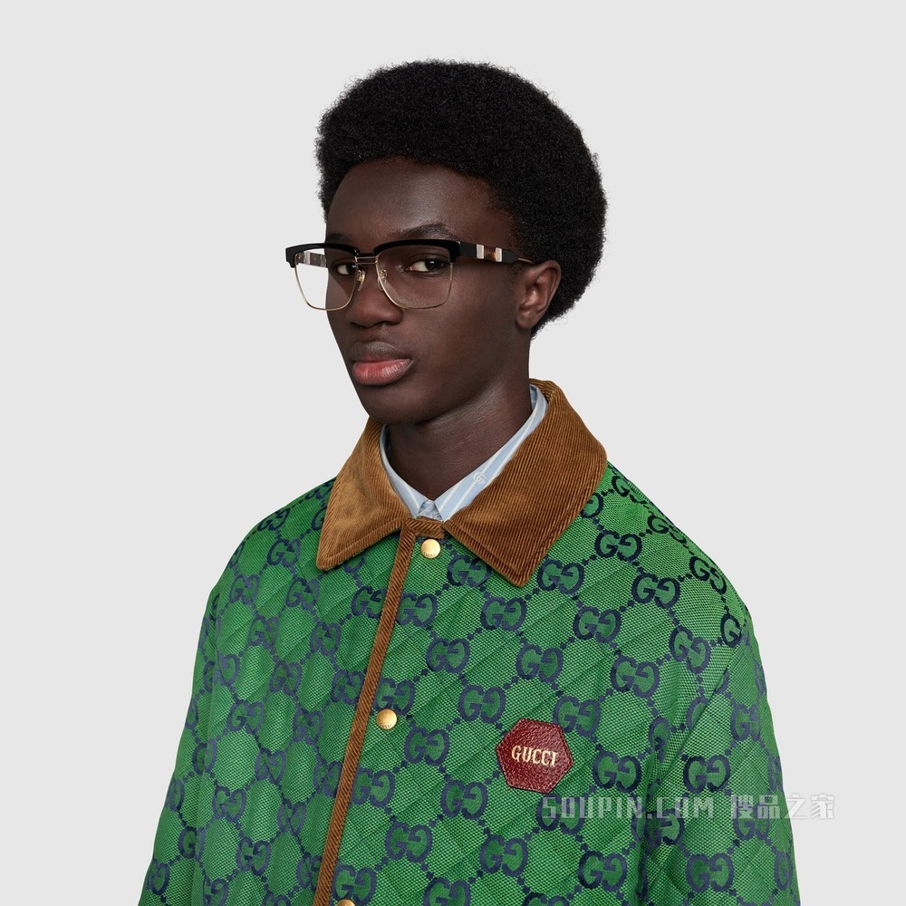 Gucci 100特别系列GG夹克 绿色和蓝色