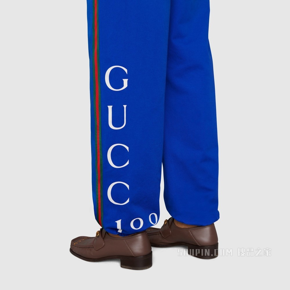 Gucci 100特别系列棉质长裤 蓝色