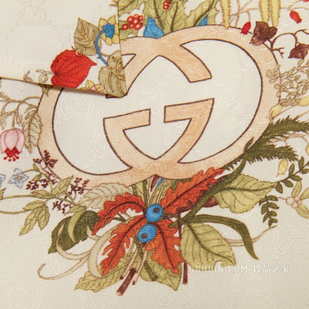 Gucci 100特别系列花卉印花保龄球衫 花卉印花