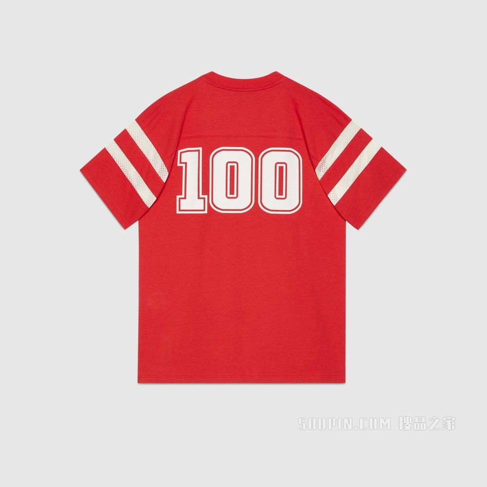 Gucci 100特别系列棉质T恤 红色