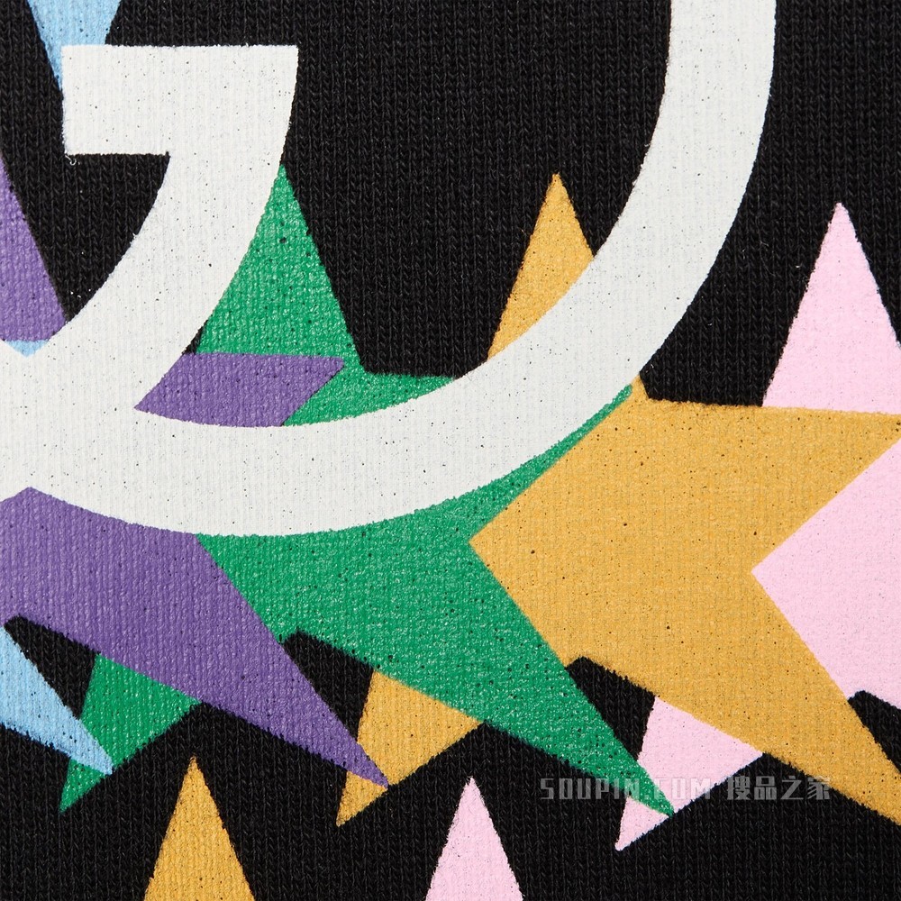 互扣式双G星耀印花棉质短裤 黑色