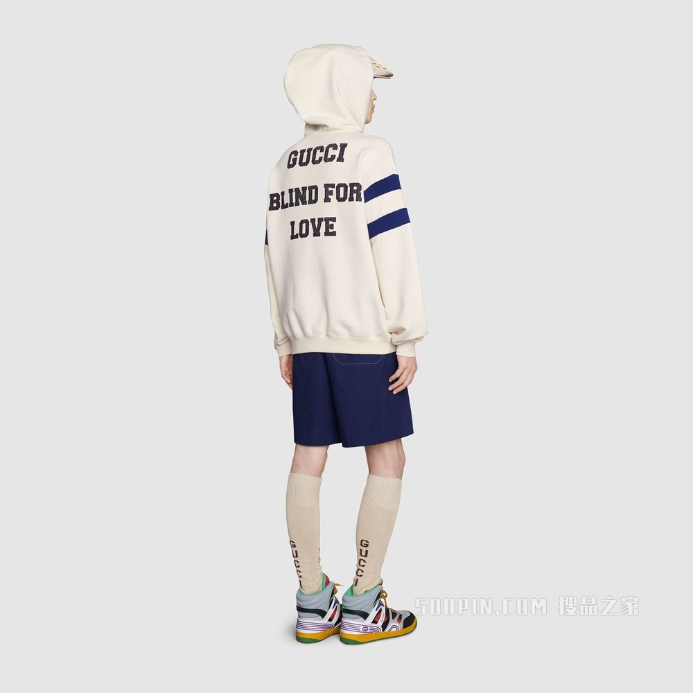“25 Gucci”印花卫衣 白色