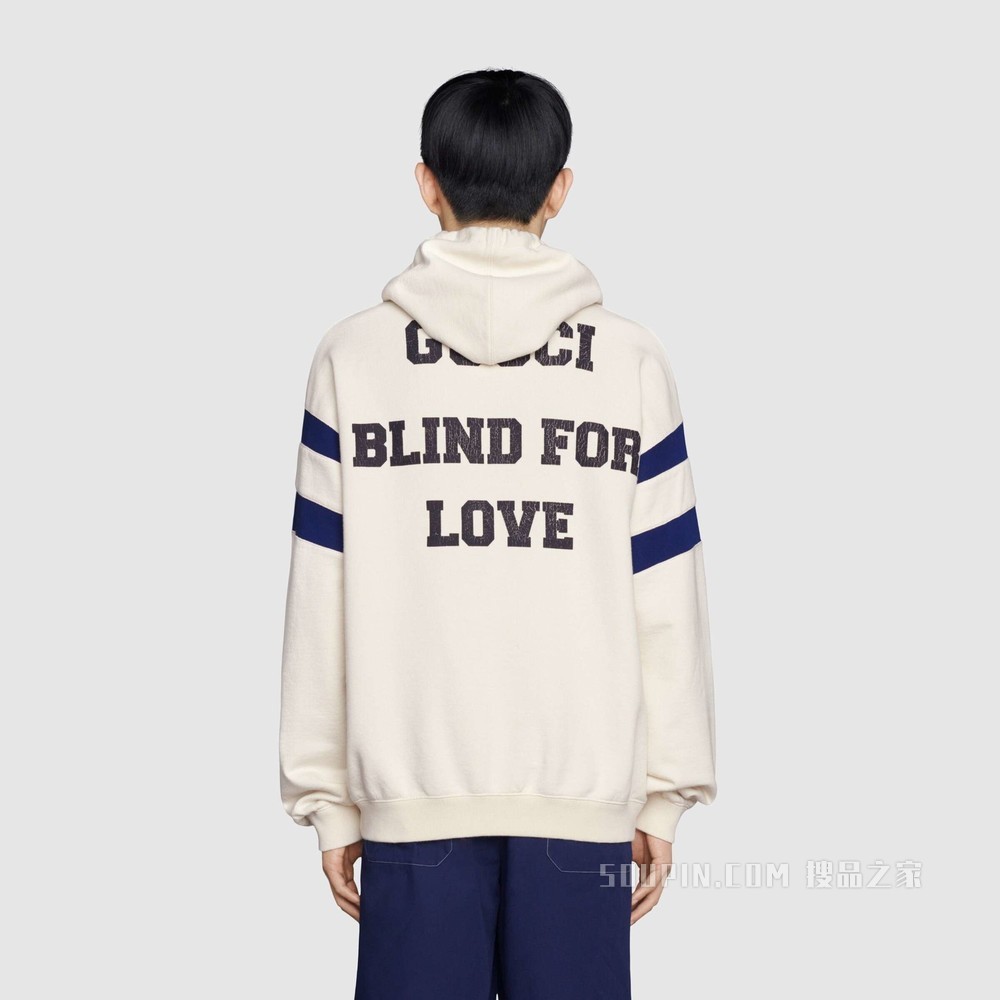 “25 Gucci”印花卫衣 白色