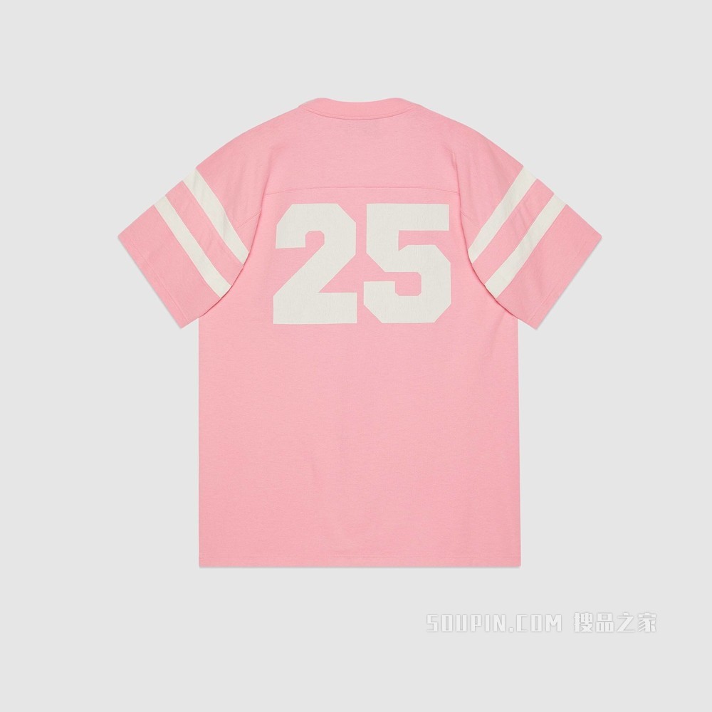 “Gucci in Pink 1921”印花T恤 浅粉色
