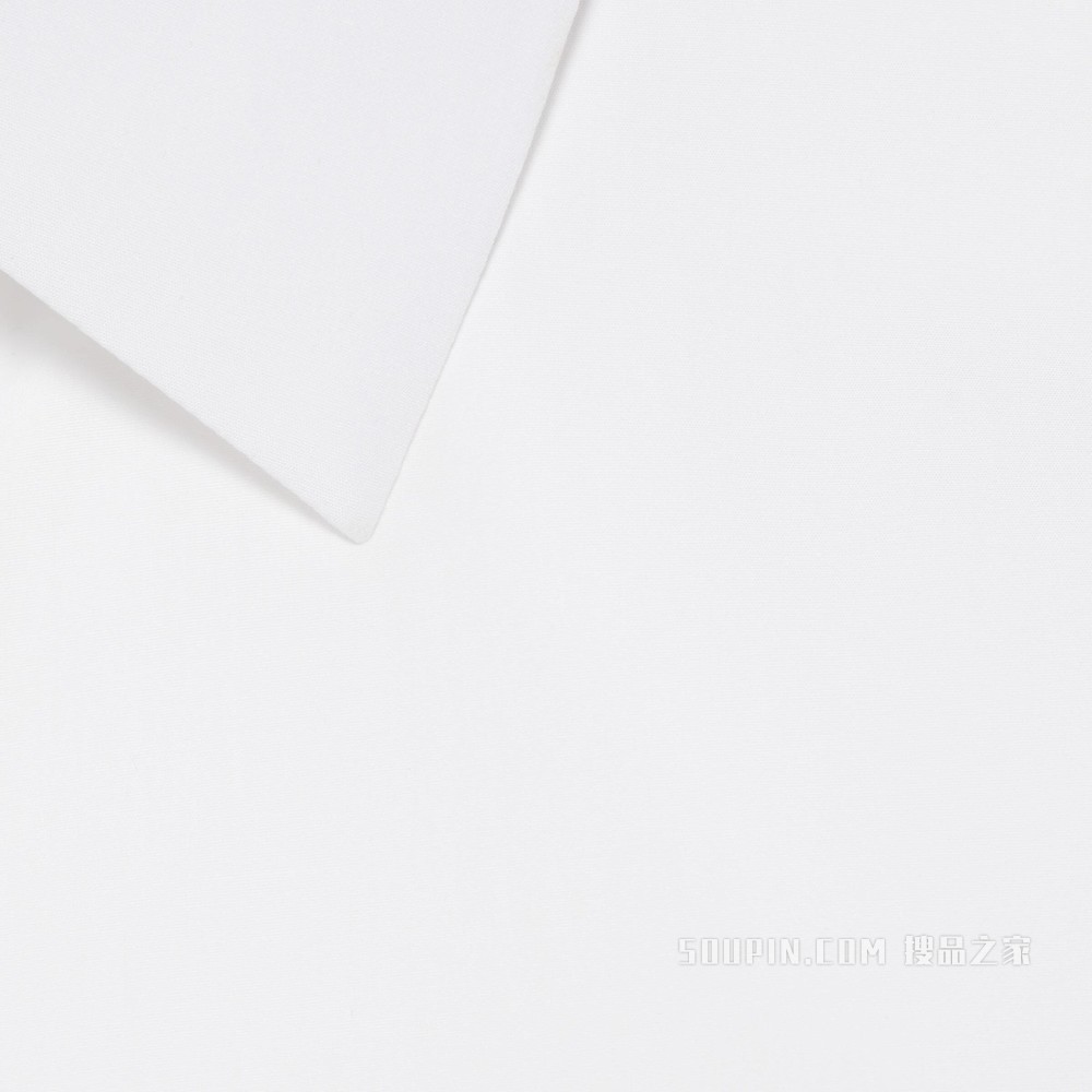 隐藏式Gucci标签棉质府绸面料衬衫 白色