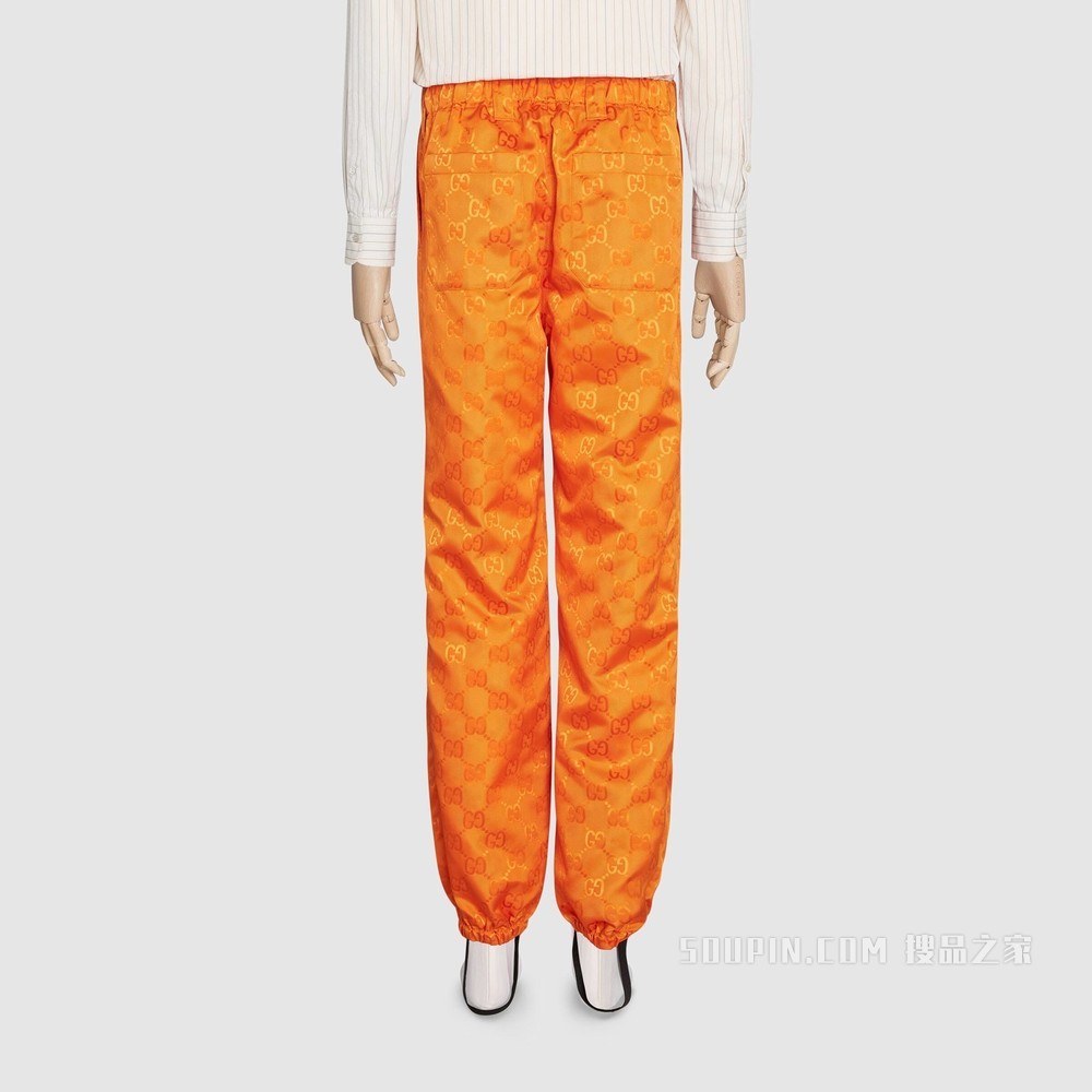 Gucci Off The Grid系列护腿款长裤 橘色GG ECONYL®