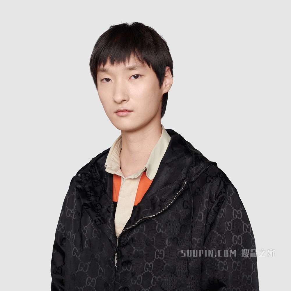 Gucci Off The Grid系列兜帽夹克 黑色GG ECONYL®
