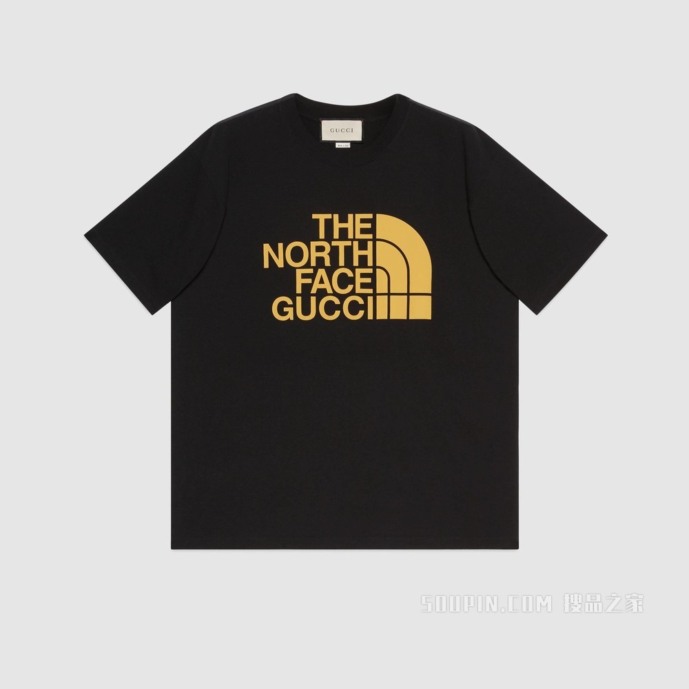 The North Face x Gucci联名系列超大造型T恤 黑色