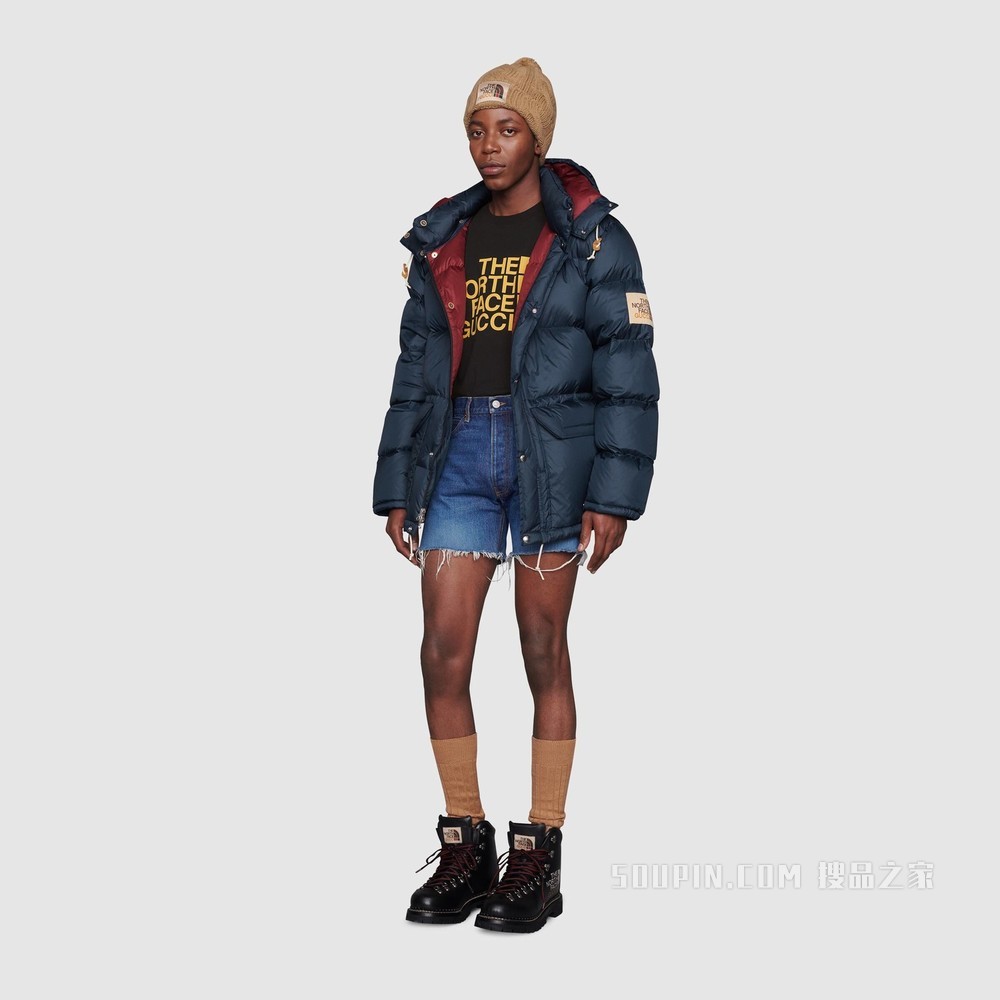 The North Face x Gucci联名系列超大造型T恤 黑色