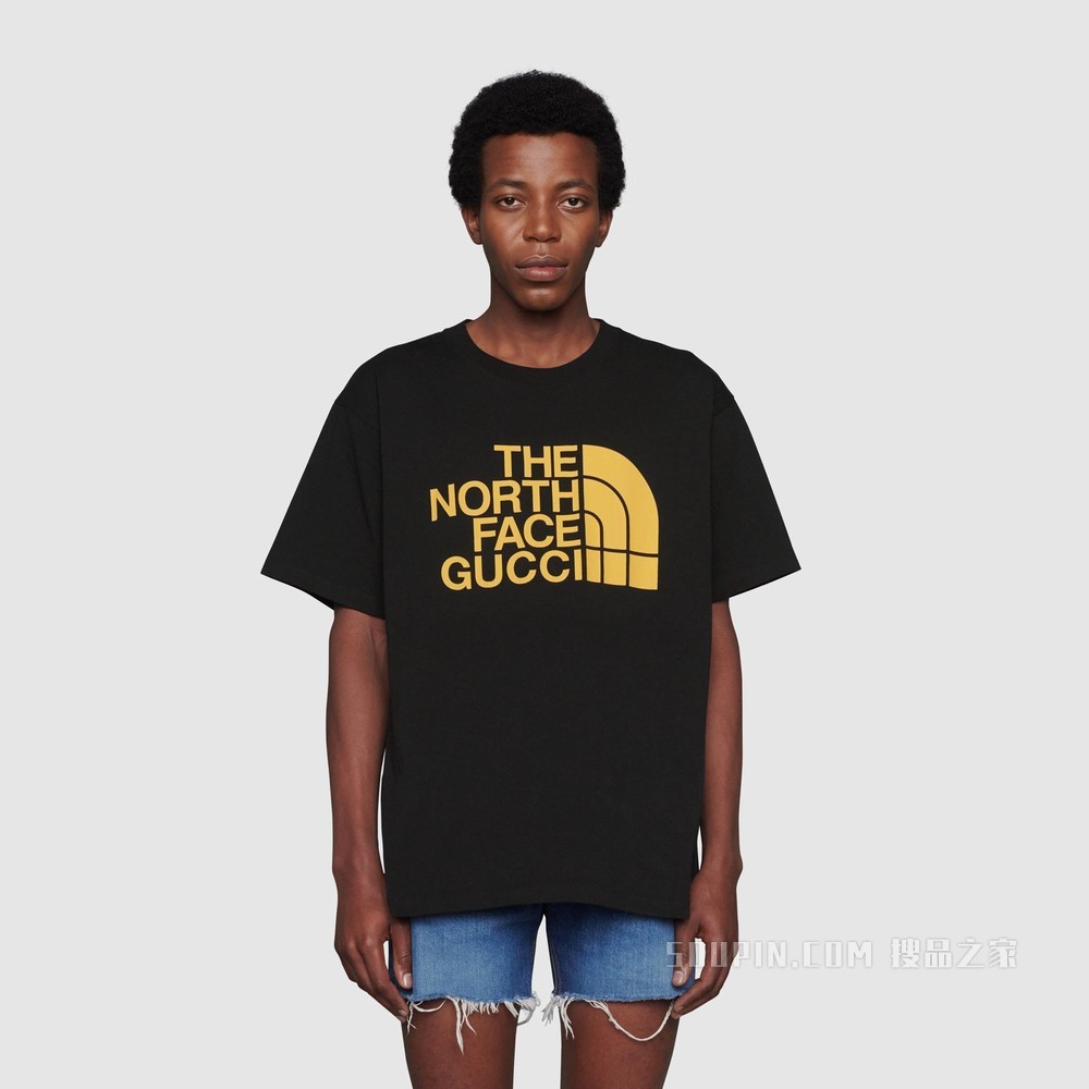 The North Face x Gucci联名系列超大造型T恤 黑色