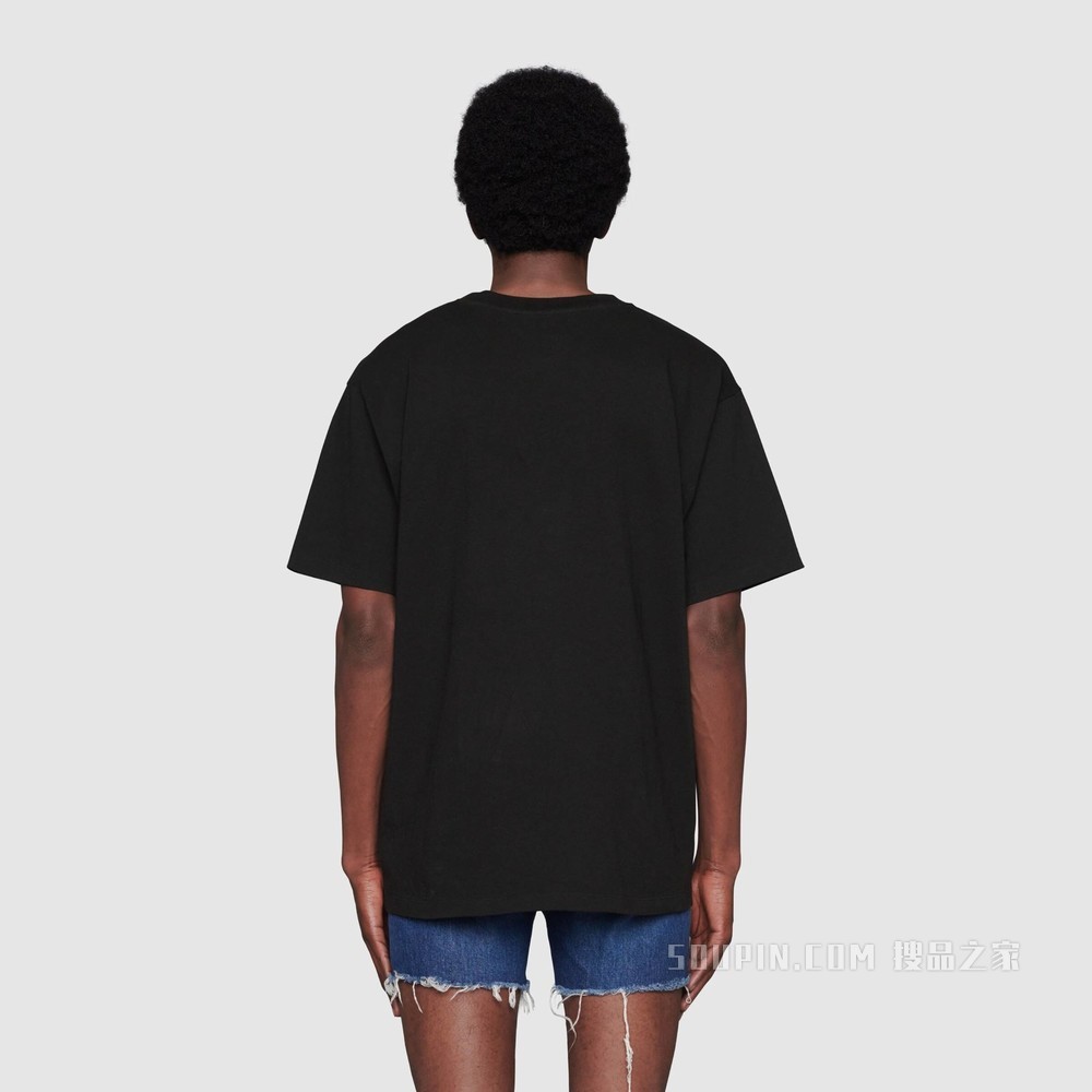 The North Face x Gucci联名系列超大造型T恤 黑色