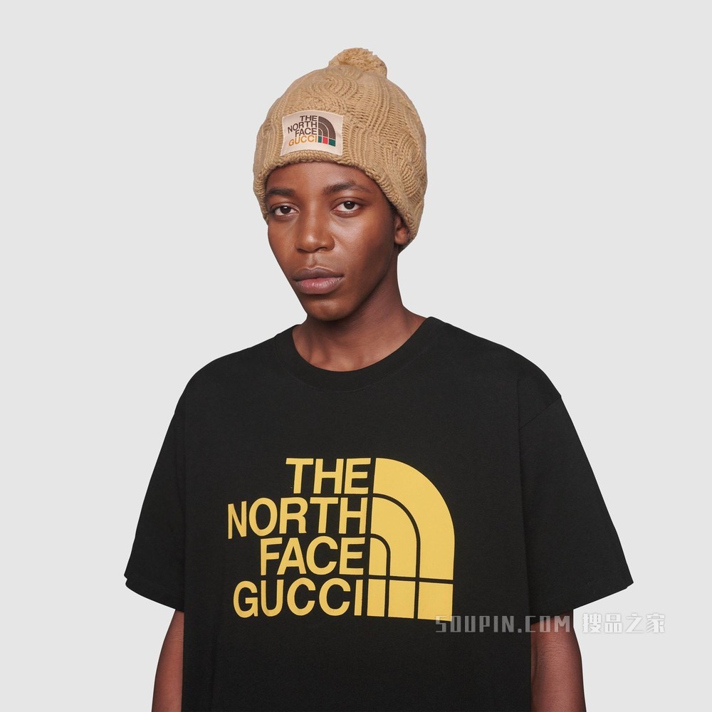 The North Face x Gucci联名系列超大造型T恤 黑色