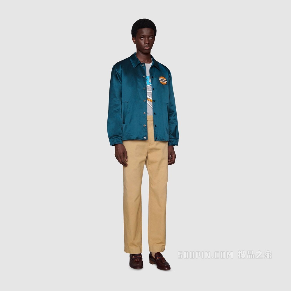 Disney x Gucci唐老鸭印花T恤 灰色