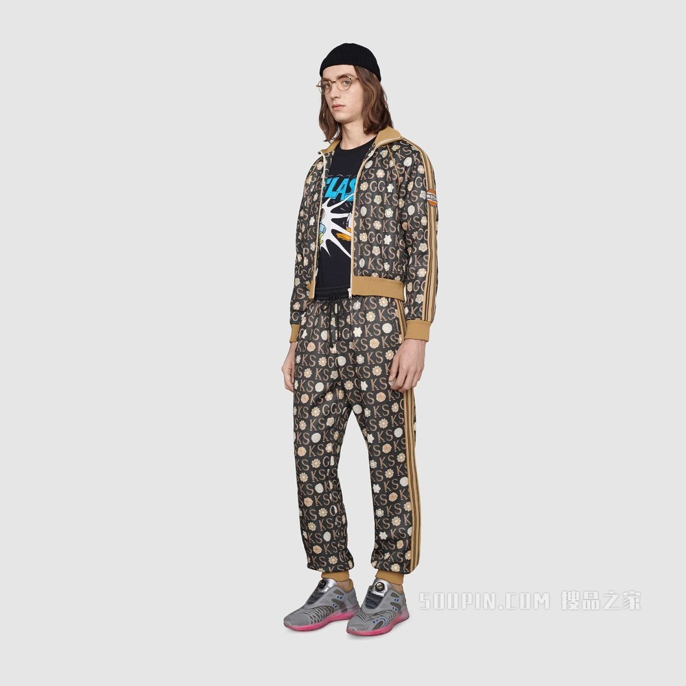 Disney x Gucci唐老鸭印花T恤 黑色