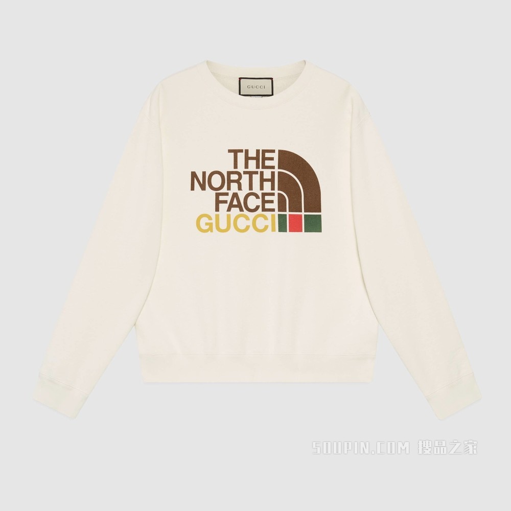 The North Face x Gucci联名系列男士棉质卫衣 象牙白