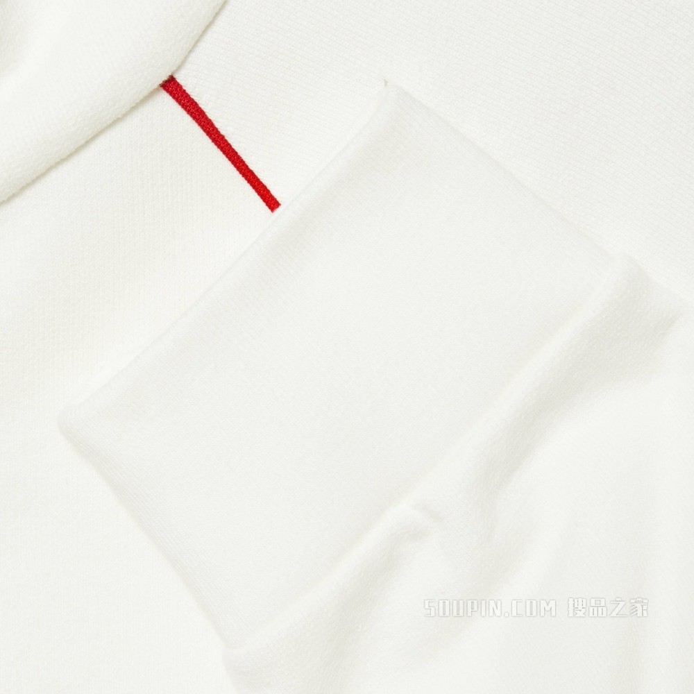 饰织带和Gucci标签卫衣 象牙白