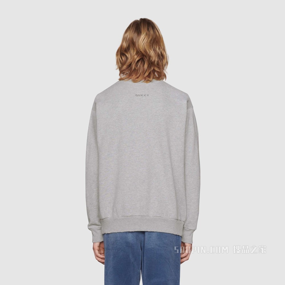 Disney x Gucci唐老鸭印花卫衣 灰色