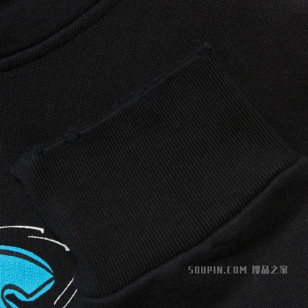 Disney x Gucci唐老鸭印花兜帽卫衣 黑色