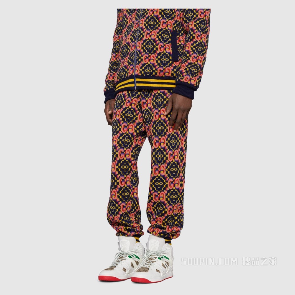 Gucci Basket男士高帮球鞋 白色可持续材料Demetra