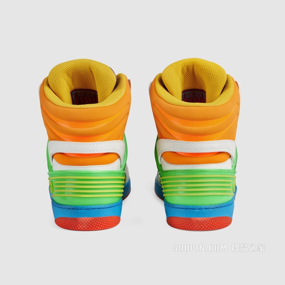 Gucci Basket男士高帮球鞋 彩色可持续材料Demetra