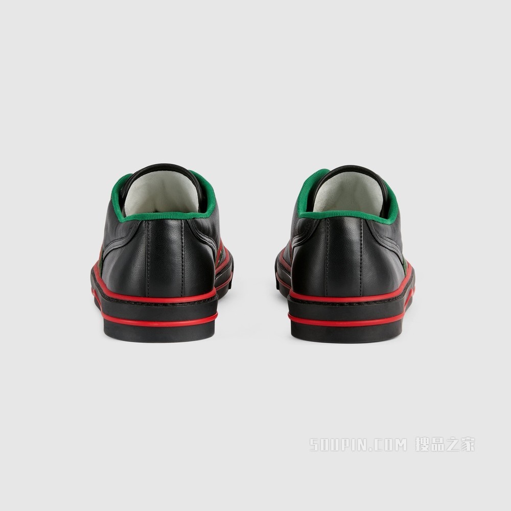 Gucci Tennis 1977系列男士运动鞋 黑色皮革