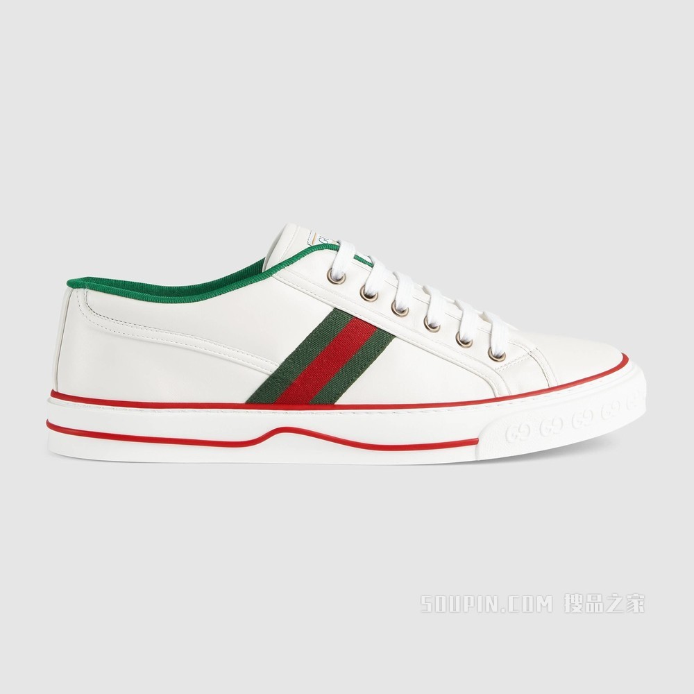 Gucci Tennis 1977系列男士运动鞋 白色皮革