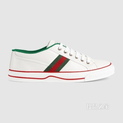 Gucci Tennis 1977系列男士运动鞋 白色皮革