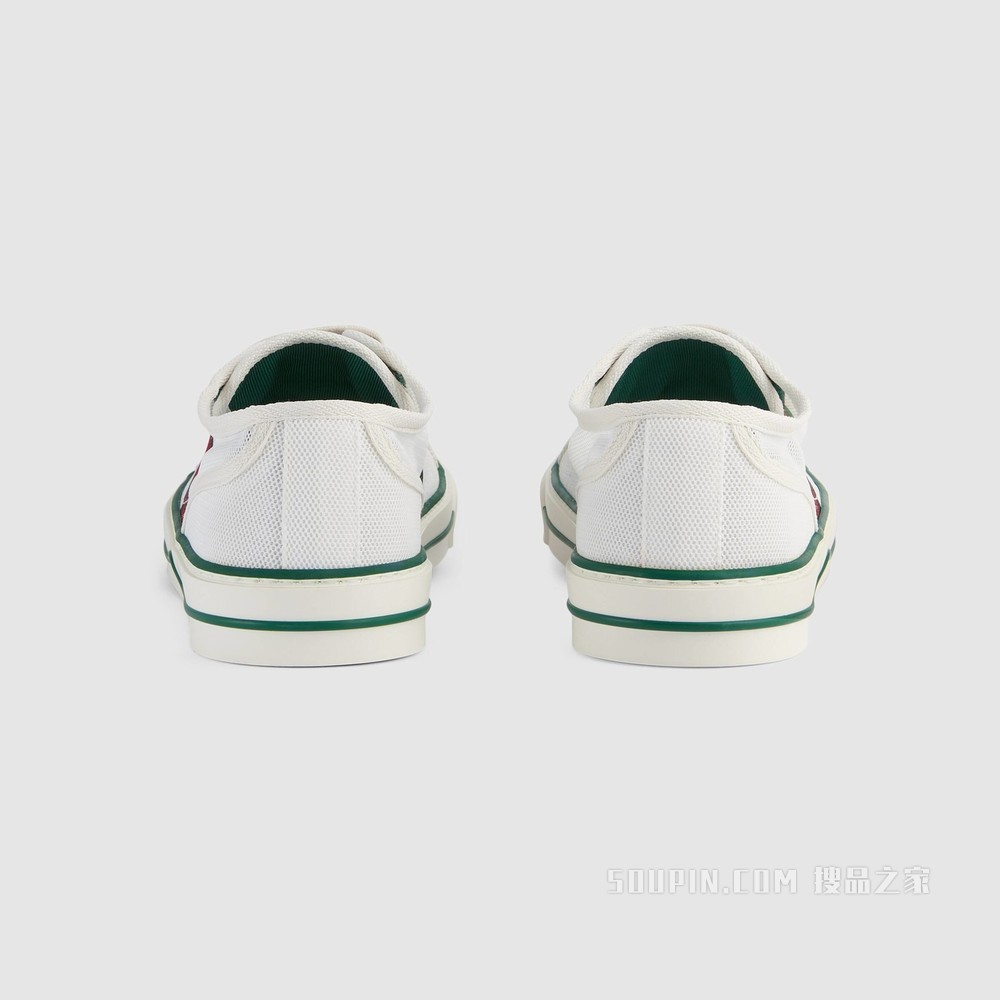 Gucci Tennis 1977系列男士运动鞋 白色网眼布