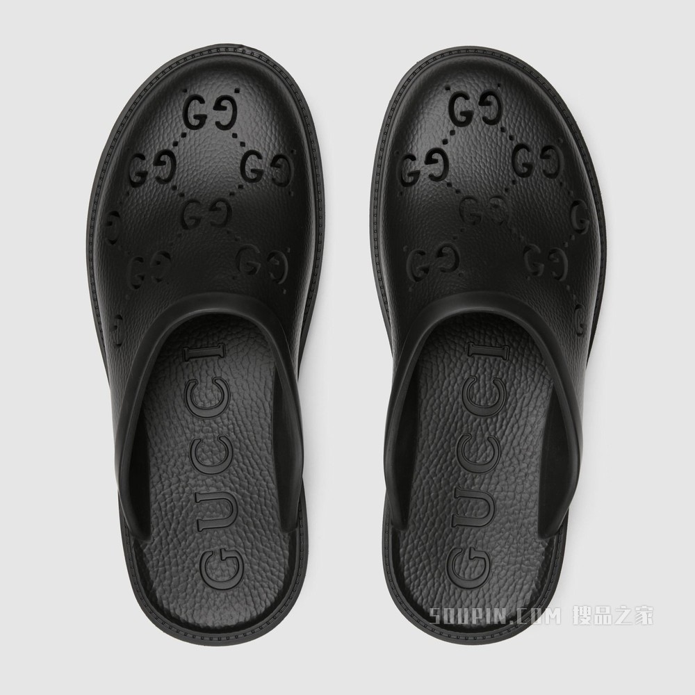 男士便鞋 黑色GG橡胶