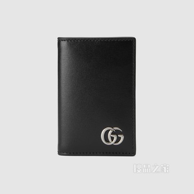 GG Marmont系列卡片夹 黑色光面皮革
