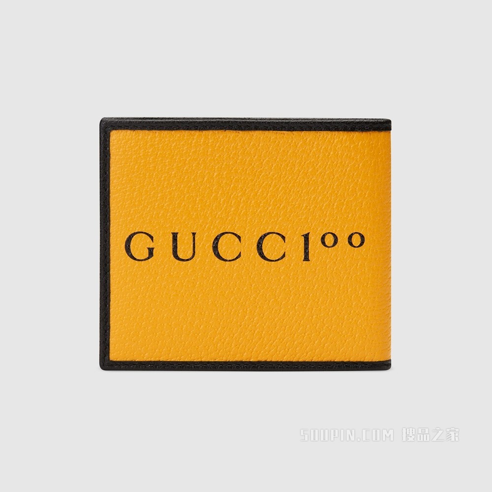 Gucci 100特别系列钱包 黄色皮革