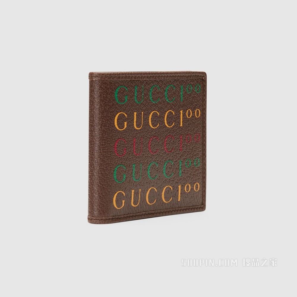 Gucci 100特别系列钱包 棕色皮革