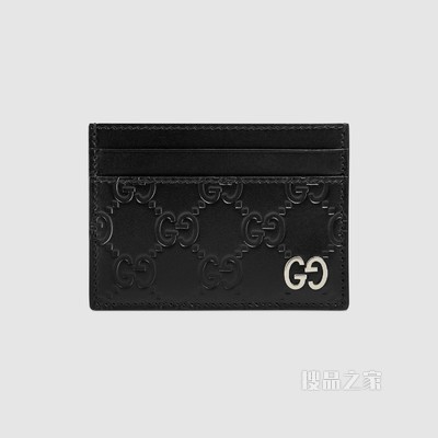 Gucci Signature皮革卡片夹 黑色Gucci Signature