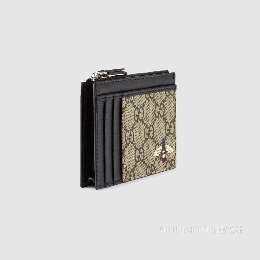 蜜蜂印花GG Supreme帆布卡包 GG Supreme帆布