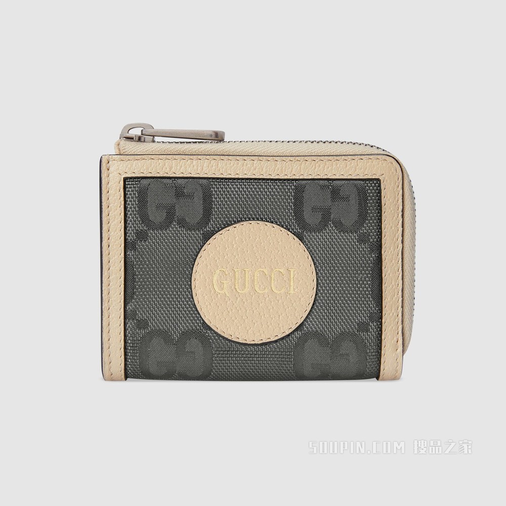 Gucci Off The Grid系列迷你钱包 深灰色GG ECONYL®
