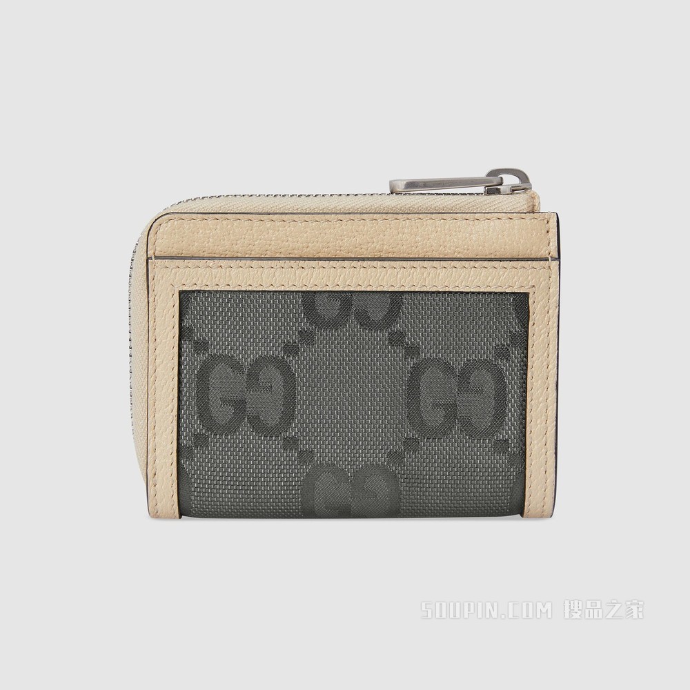 Gucci Off The Grid系列迷你钱包 深灰色GG ECONYL®