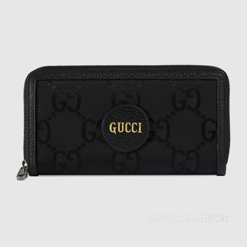 Gucci Off The Grid系列全拉链式钱包 黑色GG ECONYL®