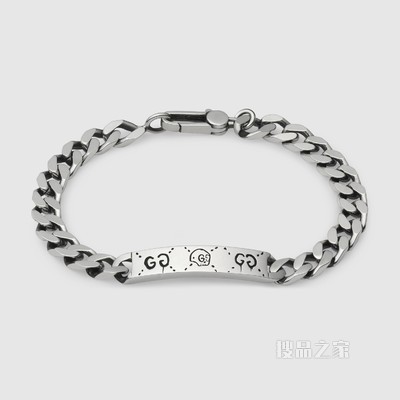 GucciGhost纯银链式手镯 纯银