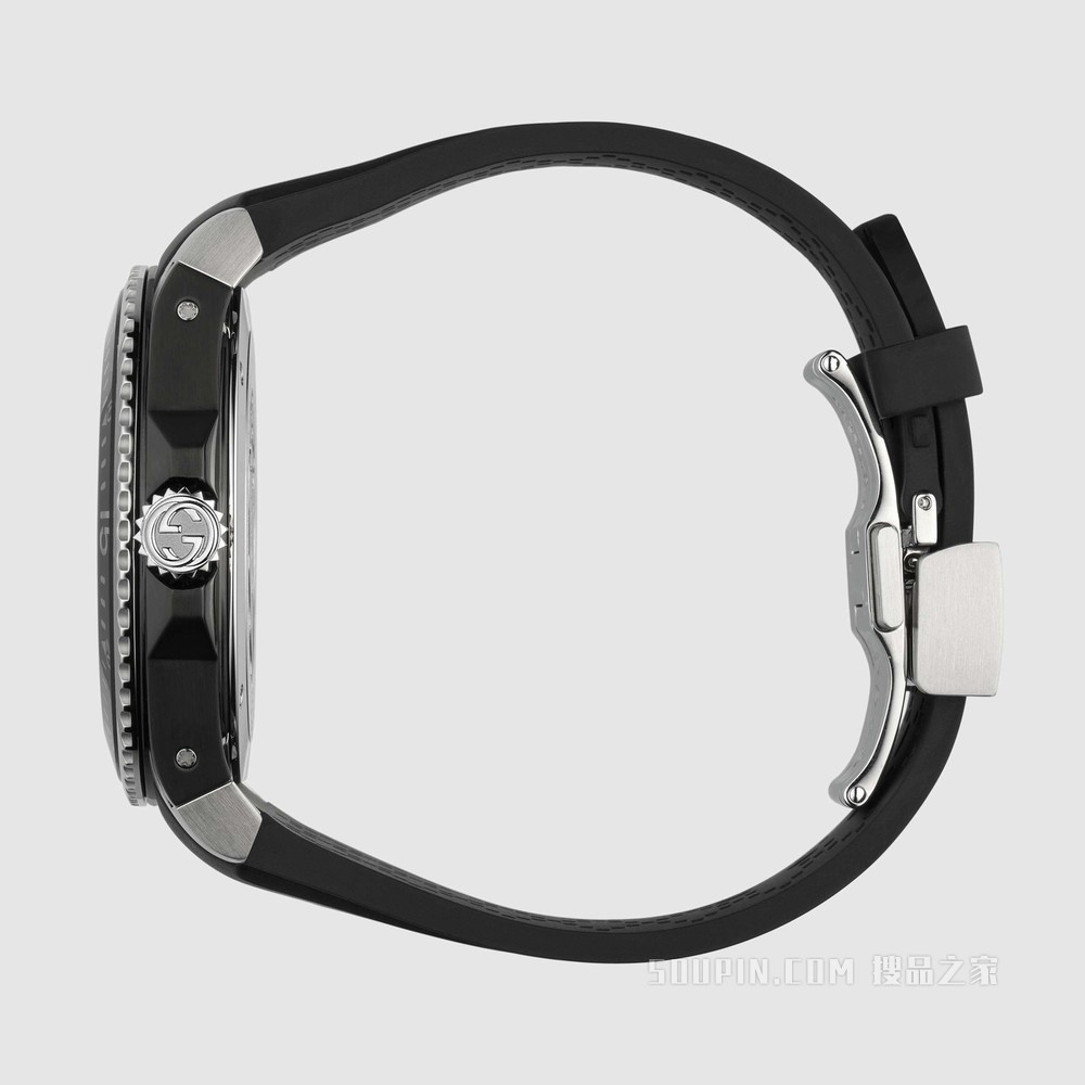 Gucci Dive腕表，45毫米 黑色橡胶