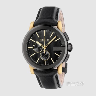 G-Chrono腕表，44毫米 黑色皮革