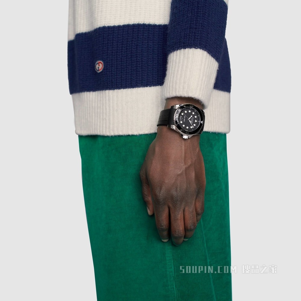 Gucci Dive腕表，40毫米 黑色橡胶