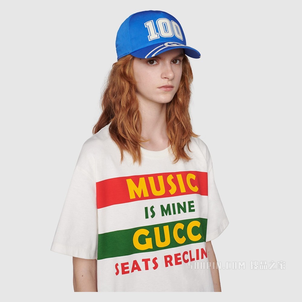 Gucci 100特别系列棒球帽 宝蓝色