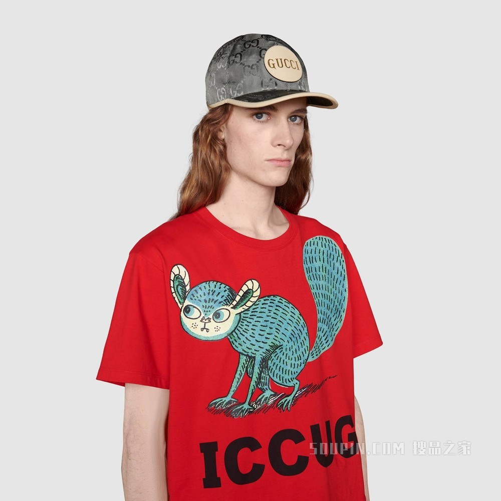 Gucci Off The Grid系列棒球帽 深灰色GG ECONYL®