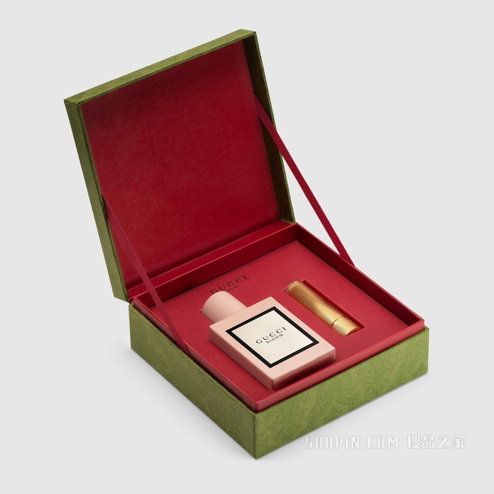 唇膏和香水美妆礼盒 25*米开理红唇膏/古驰花悦女士香水