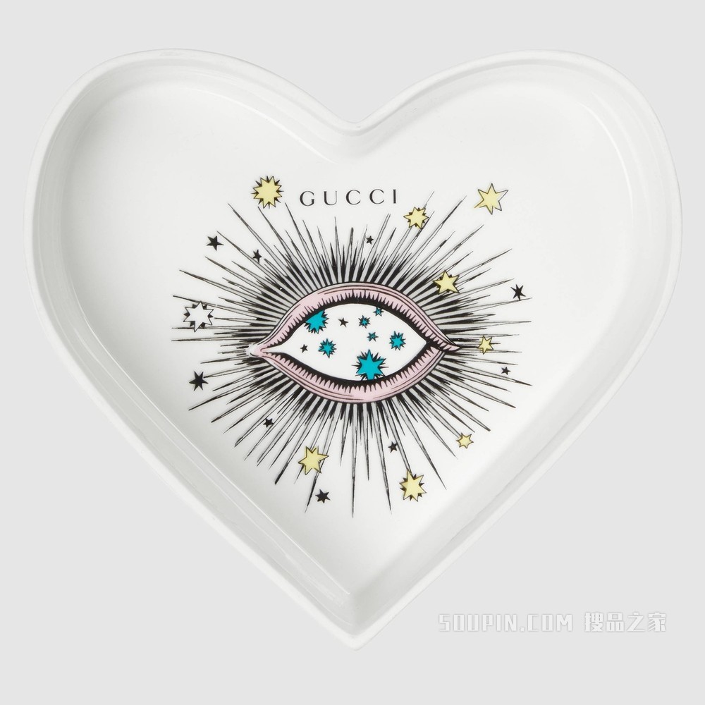 星眼印花心形收纳盒 星眼印花