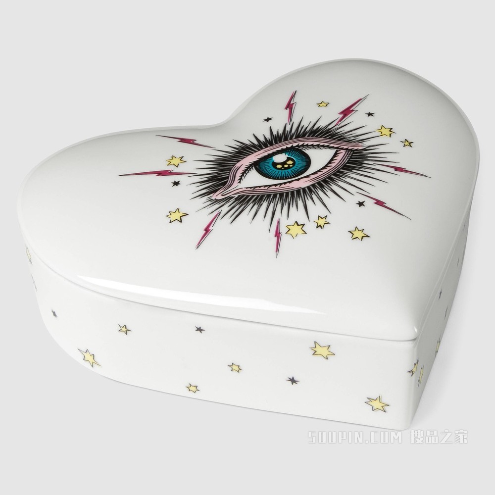 星眼印花心形收纳盒 星眼印花