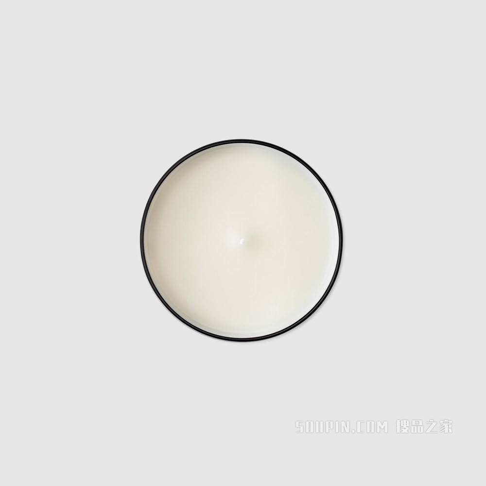 Inventum香型中号腊叶印花配手握圆环烛台 黑色腊叶