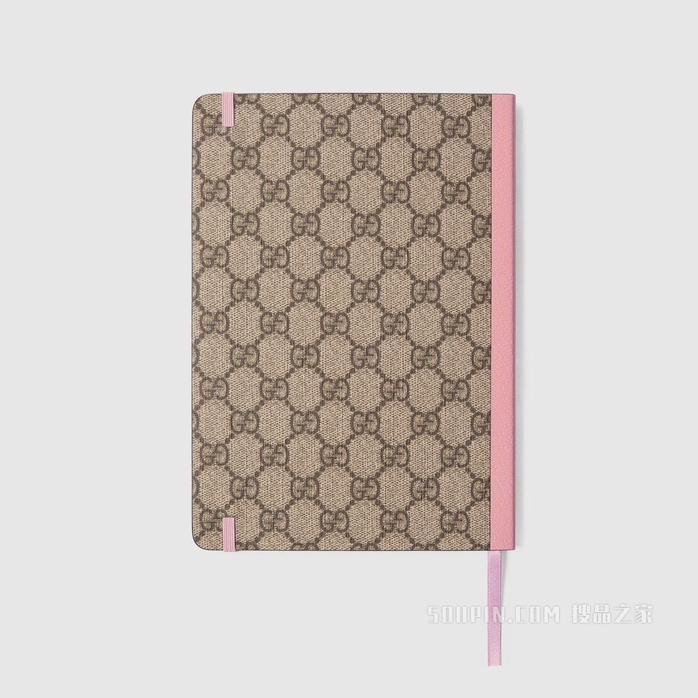Disney x Gucci黛丝鸭大号记事本 米色和乌木色GG Supreme帆布